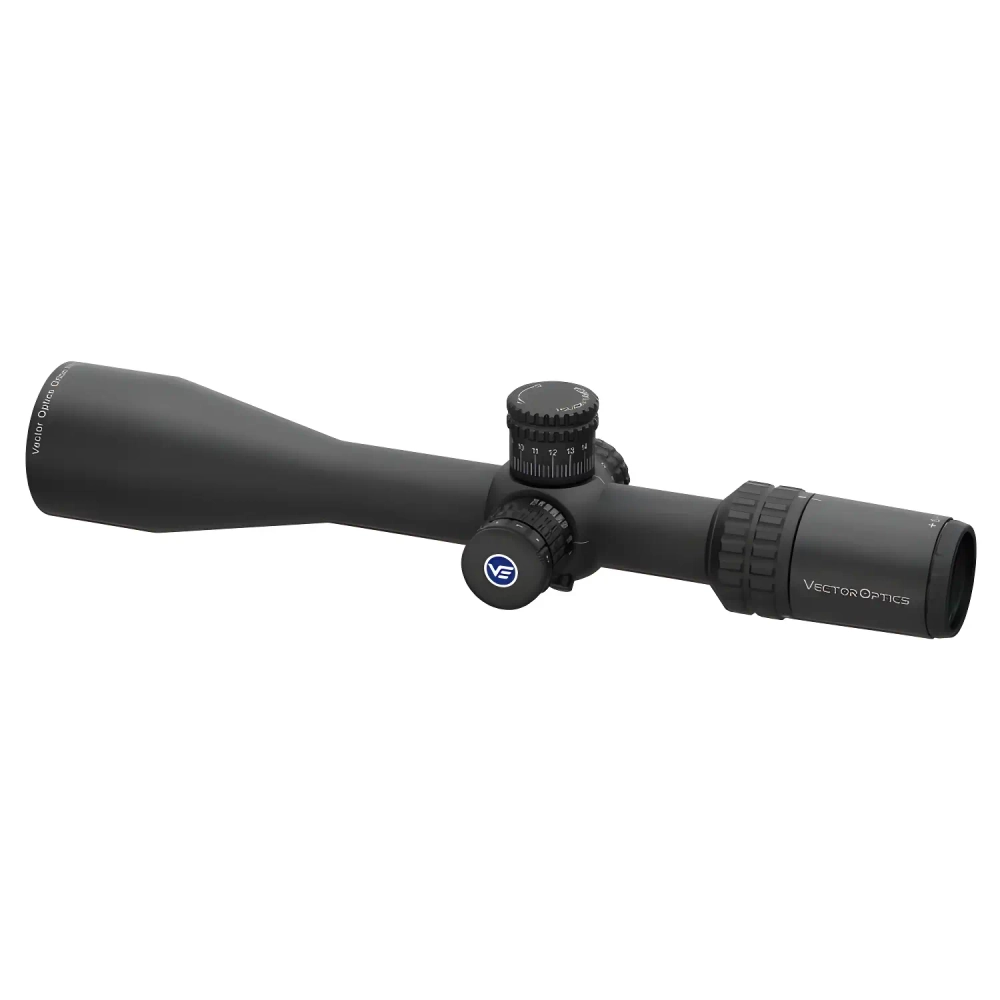 Оптический прицел Vector Optics ORION PRO MAX 4-16x44 HD SFP (SCOL-62) вид сбоку с крышками на окуляре и объективе