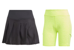 Теннисная юбка Adidas Pleat Skirt Pro - black/neon yellow