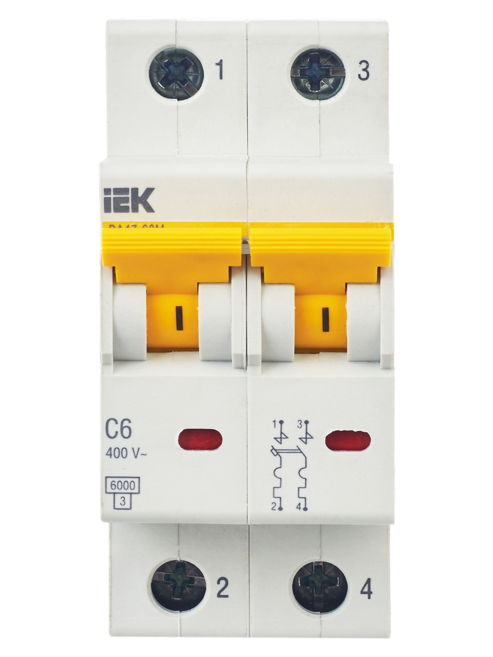 KARAT Автоматический выключатель ВА47-60M 2P C 6А 6кА IEK