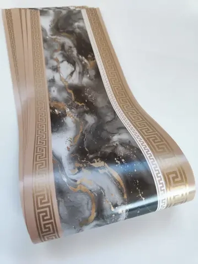 Бордюр для обоев бумажный 12 см окантовка лента бежевый