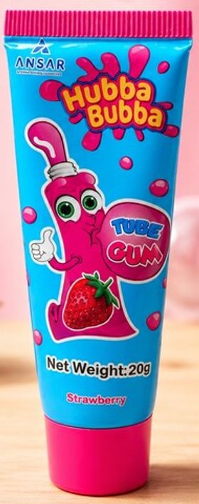 Жевательная резинка в тюбике со вкусом Клубники 20гр HubbaBubba 24шт