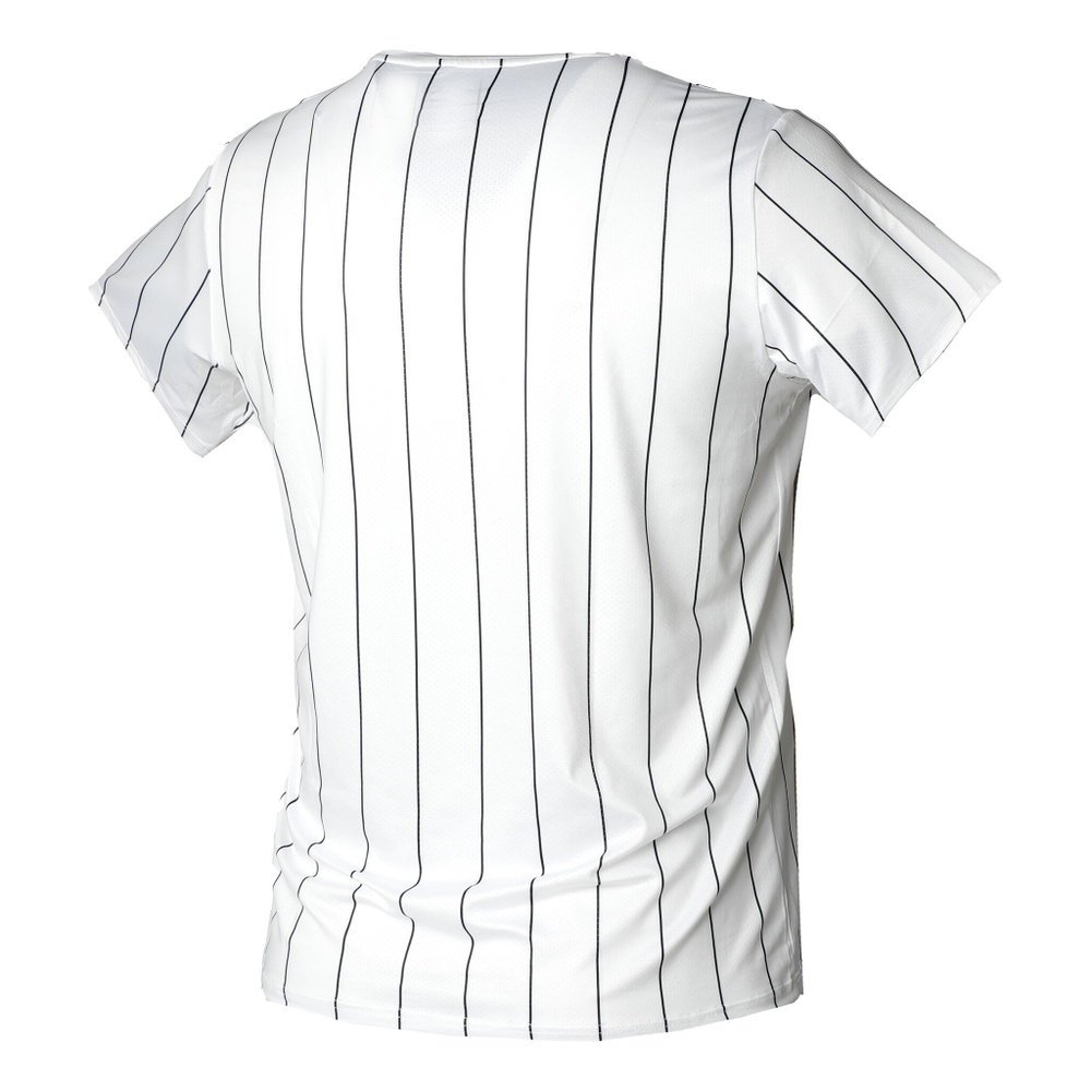 Мужское теннисное поло Tennis-Point Stripes T-Shirt Special Edition Men - White, Black