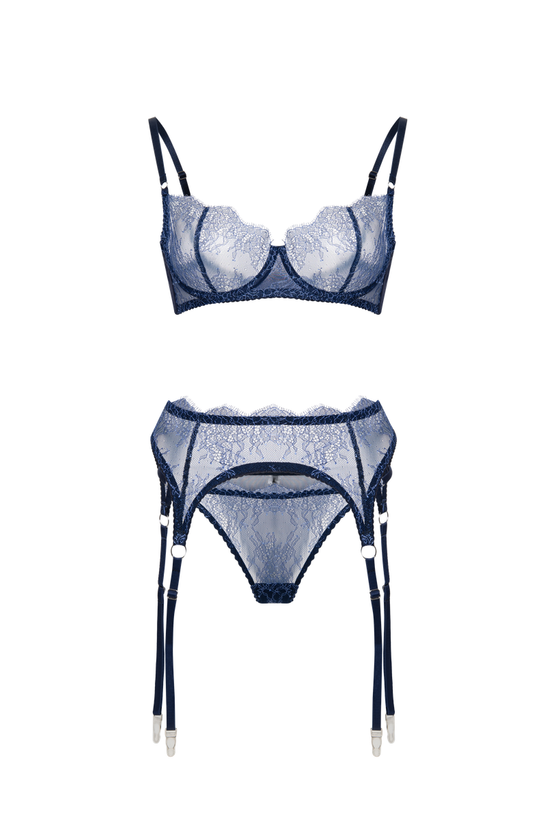 Пояс для чулок Elly синий