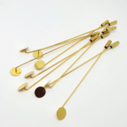 Основа - игла с Кругом (1см * 10см, золото)