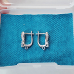 Ювелирные швензы, английский замок, родий, люкс фурнитура