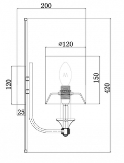 Бра Maytoni H005WL-01BG