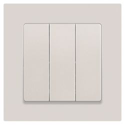 Выключатель Intro Accent 6-106-06 тройной, 10А-250В, IP20, СУ, AL/CU, перламутр | Intro