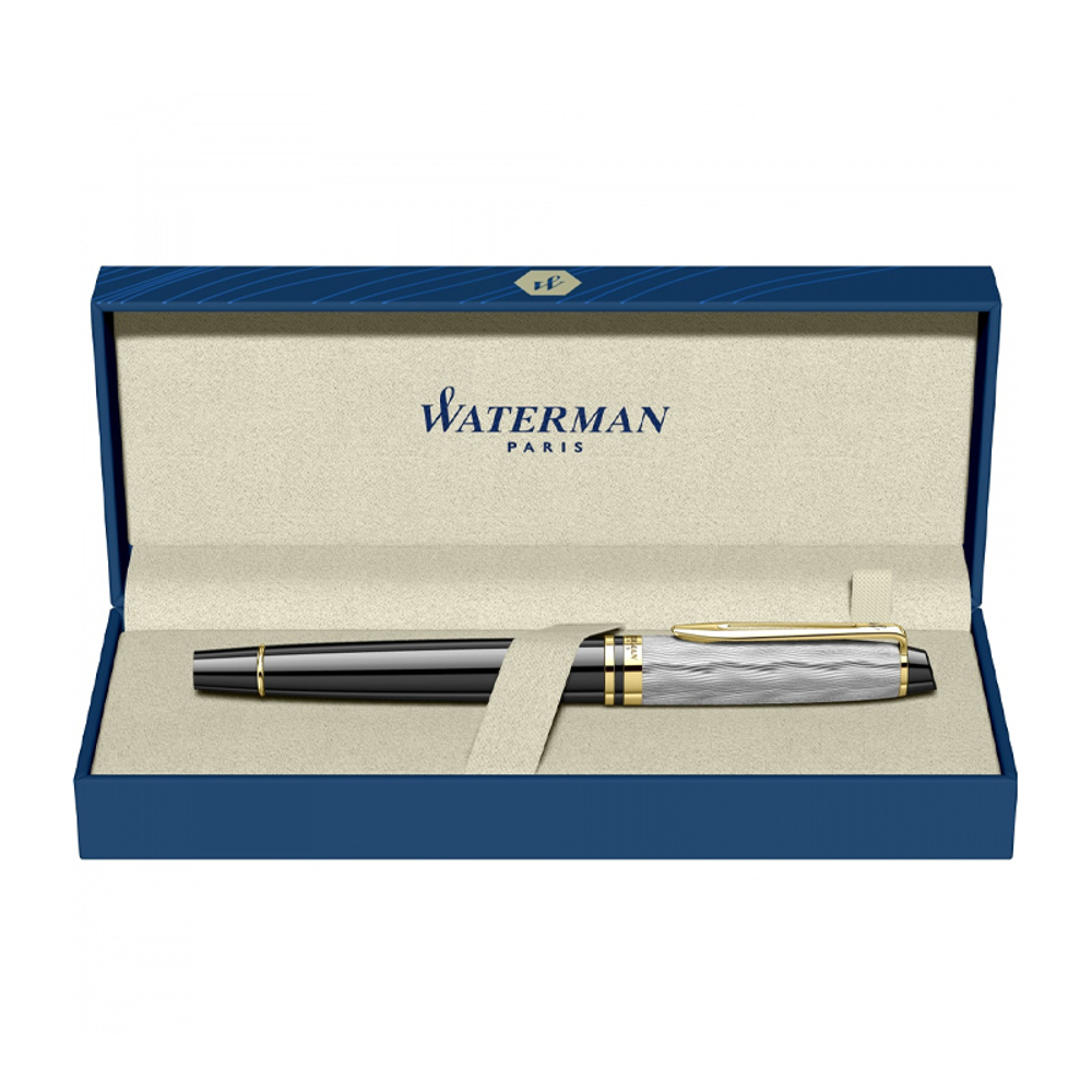 Ручка-роллер Waterman Reflections of Paris Expert DeLuxe Black GT Fblack в подарочной коробке