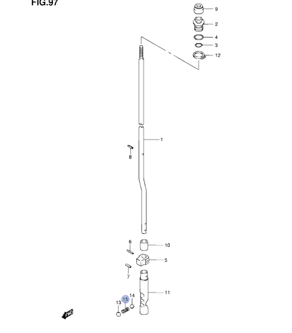 Пружина для лодочных моторов DF40-DF60/DT40