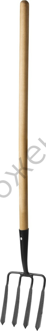 GRINDA 180 х 220 х 1300 мм, четырёхрогие, кованные зубья, антикор. покрытие, деревянный черенок высш. сорт, вилы копальные кованые (39722)