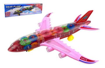Самолет «Шестерёнки» PLANE , в ассортименте ( свет и звук )
