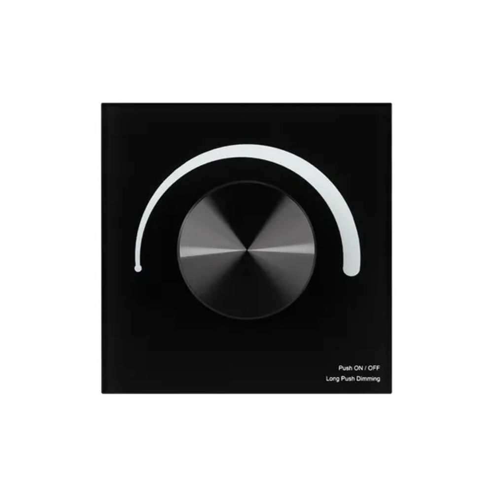 Панель SMART-P37-DIM-IN Black (230V, 1.2A, TRIAC, Rotary, 2.4G) (Arlight, IP20 Пластик, 5 лет) 028109