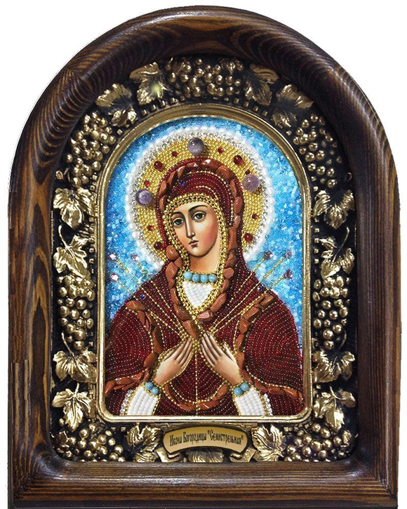 Икона Пресвятая Богородица Семистрельная бисер