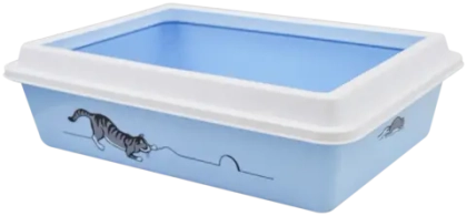 ZOOEXPRESS Туалет для кошек LUCKY с рамкой, 40.5*27*8 см