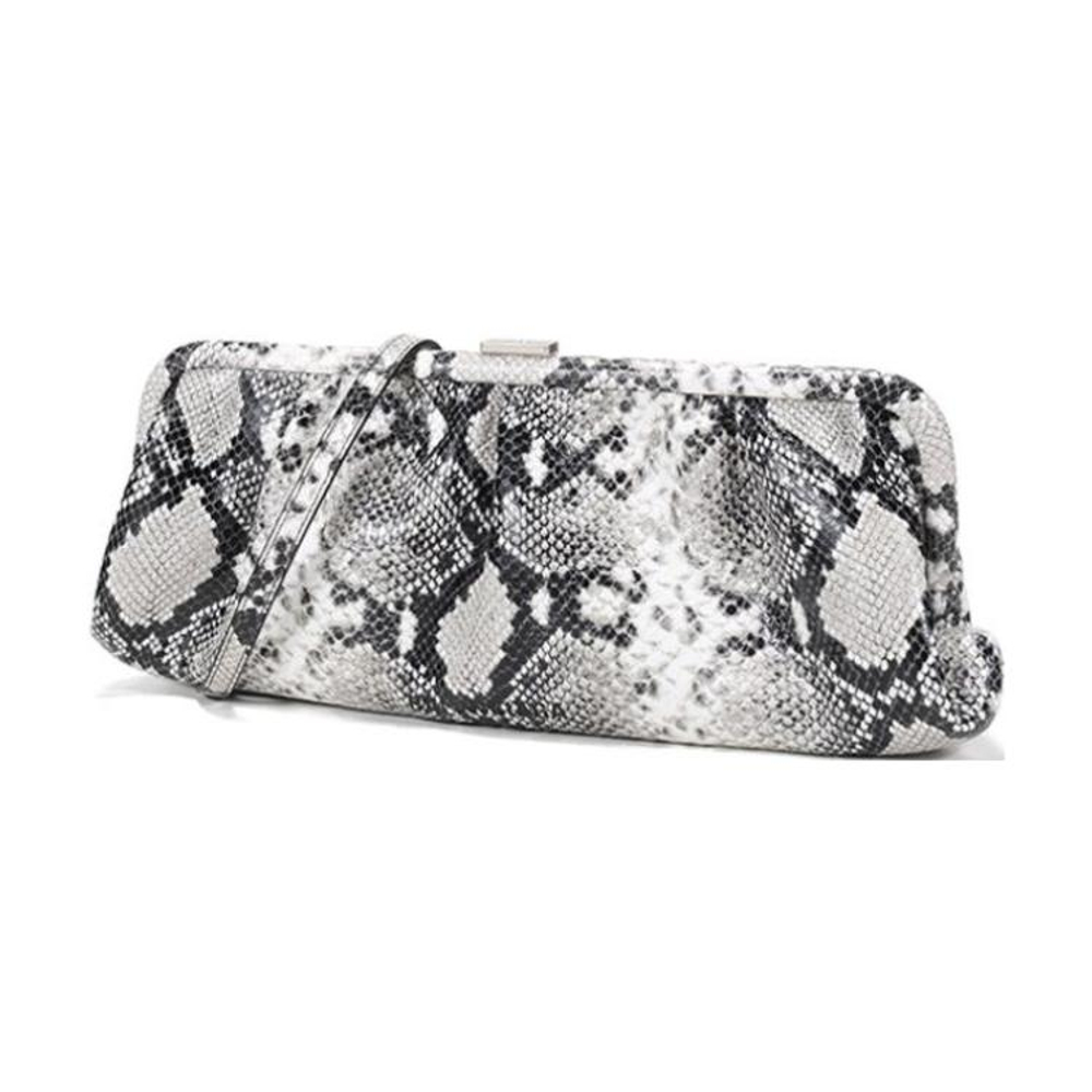 Balenciaga Leather Shoulder Bag One Shoulder Crossbody Clutch Extra Large Women"s Black White Multicolor