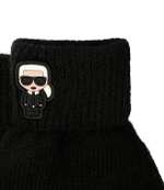 перчатки k/ikonik patch knit Karl Lagerfeld - черный(226W3605)
