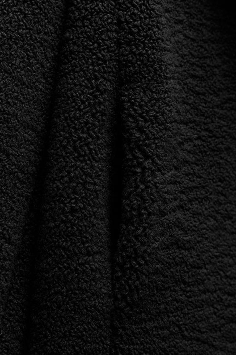 ZARA ШУБА ИЗ ИСКУССТВЕННОЙ ОВЧИНЫ, ЧЕРНЫЙ