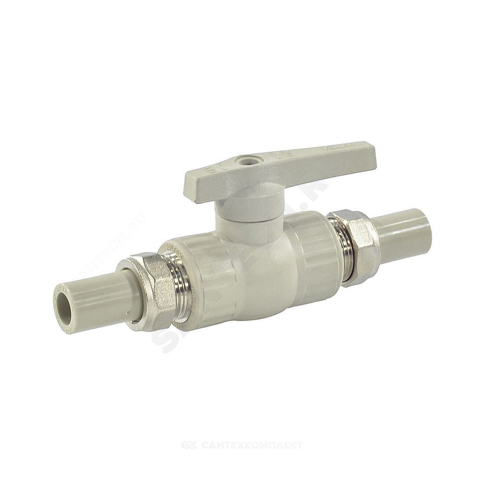 Кран шаровой PP-R полнопроходной серый Дн 20х3/4" VALFEX 20246020Г