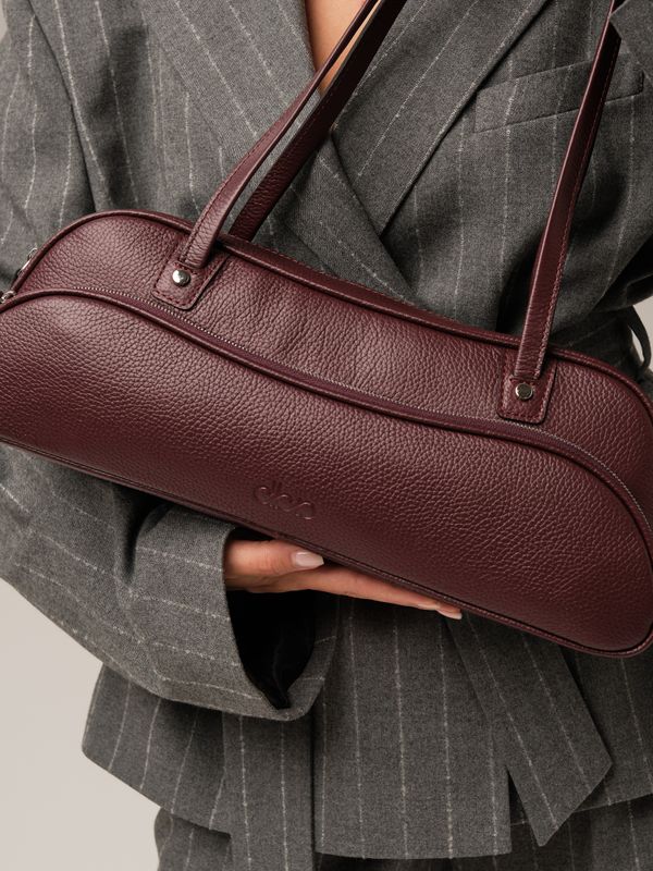 Женская кожаная сумка DBR 31186 зимняя вишня