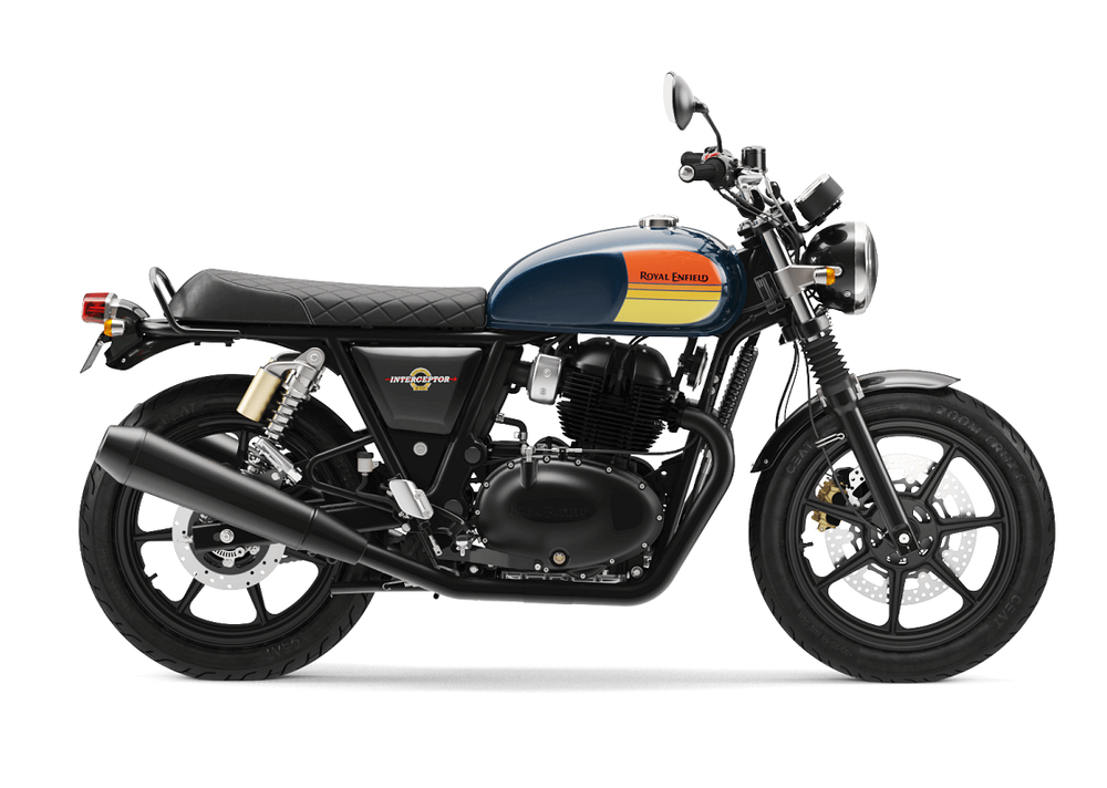 Royal Enfield Interceptor 650 Barcelona Blue (Black Alloy)
