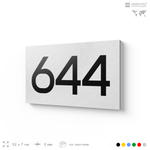 Номер на дверь 644, табличка на дверь для офиса, квартиры, кабинета, аудитории, склада, белая 120х70 мм, Айдентика Технолоджи