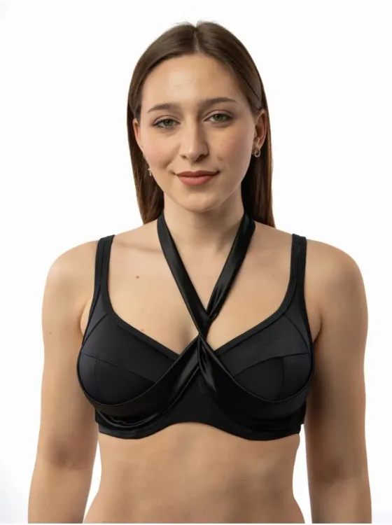 Купальный бюст Zebra мягкая чаша на каркасах (черный)