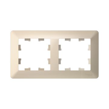 Рамка 2-м AtlasDesign Air беж./дым. бел. SE ATN220202