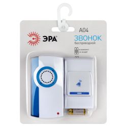Звонок дверной ЭРА A04 беспроводной, белый