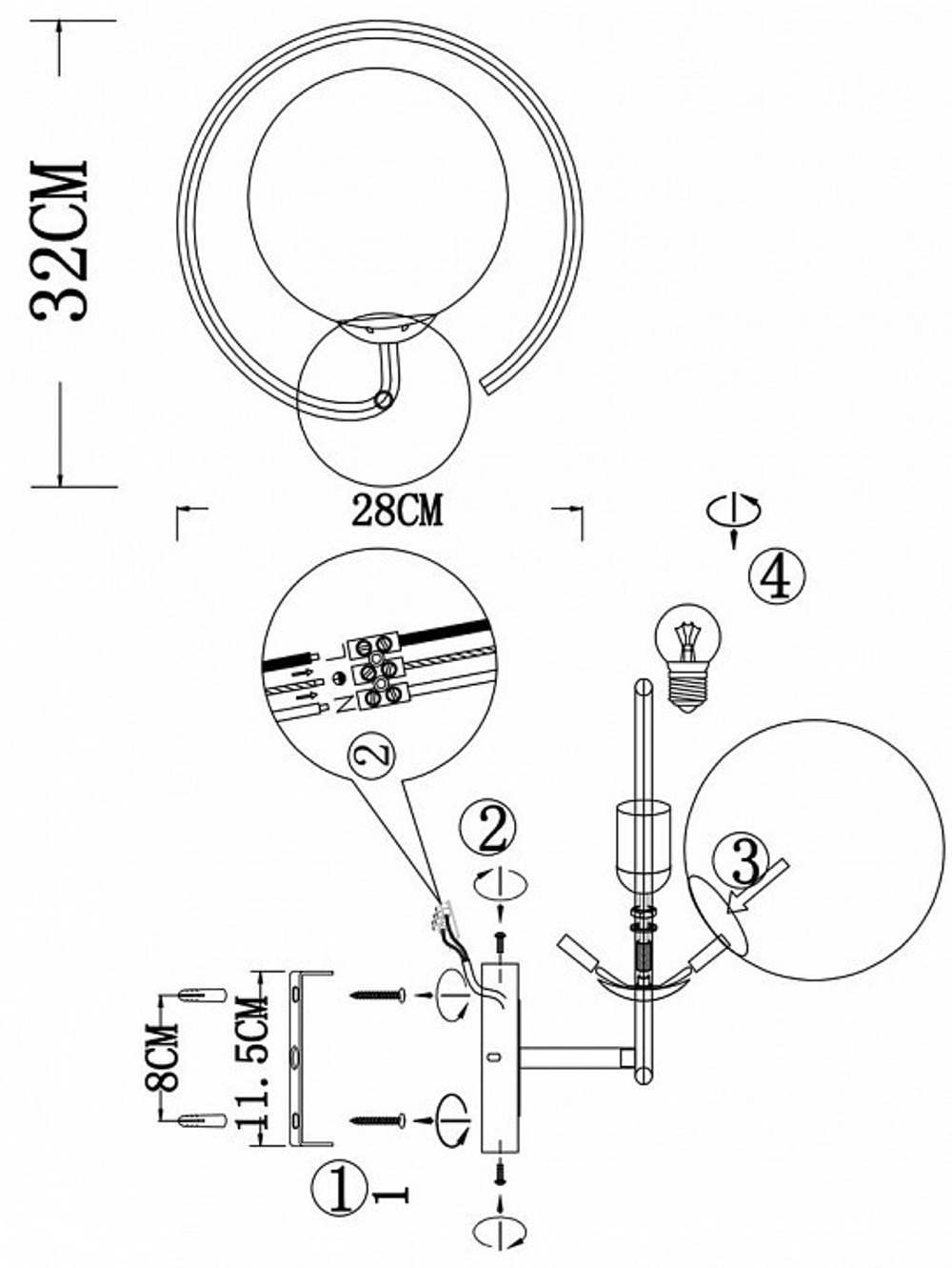 Бра EVOLUCE SL418.401.01