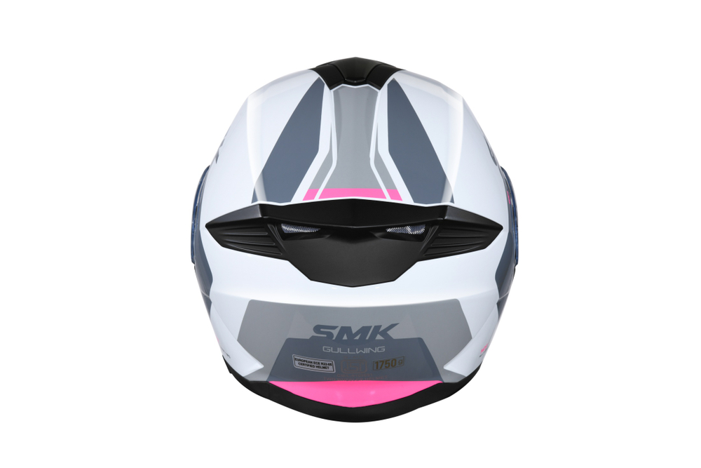 Шлем SMK GULLWING KRESTO, цвет белый/серый/розовый (S)