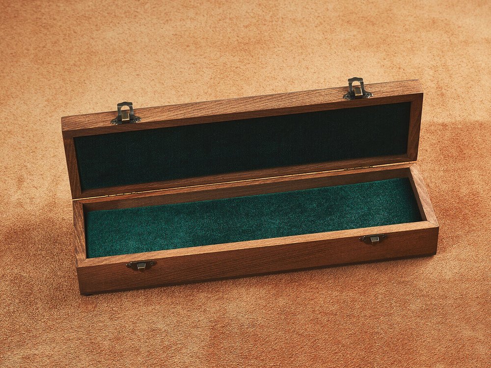 Якутский нож "Амга", сталь Х12МФ, рукоять черный мореный граб / орнамент