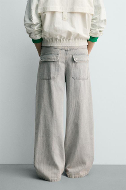 ZARA БРЮКИ RELAXED STRAIGHT FIT В ПОЛОСКУ, ПОЛОСКИ