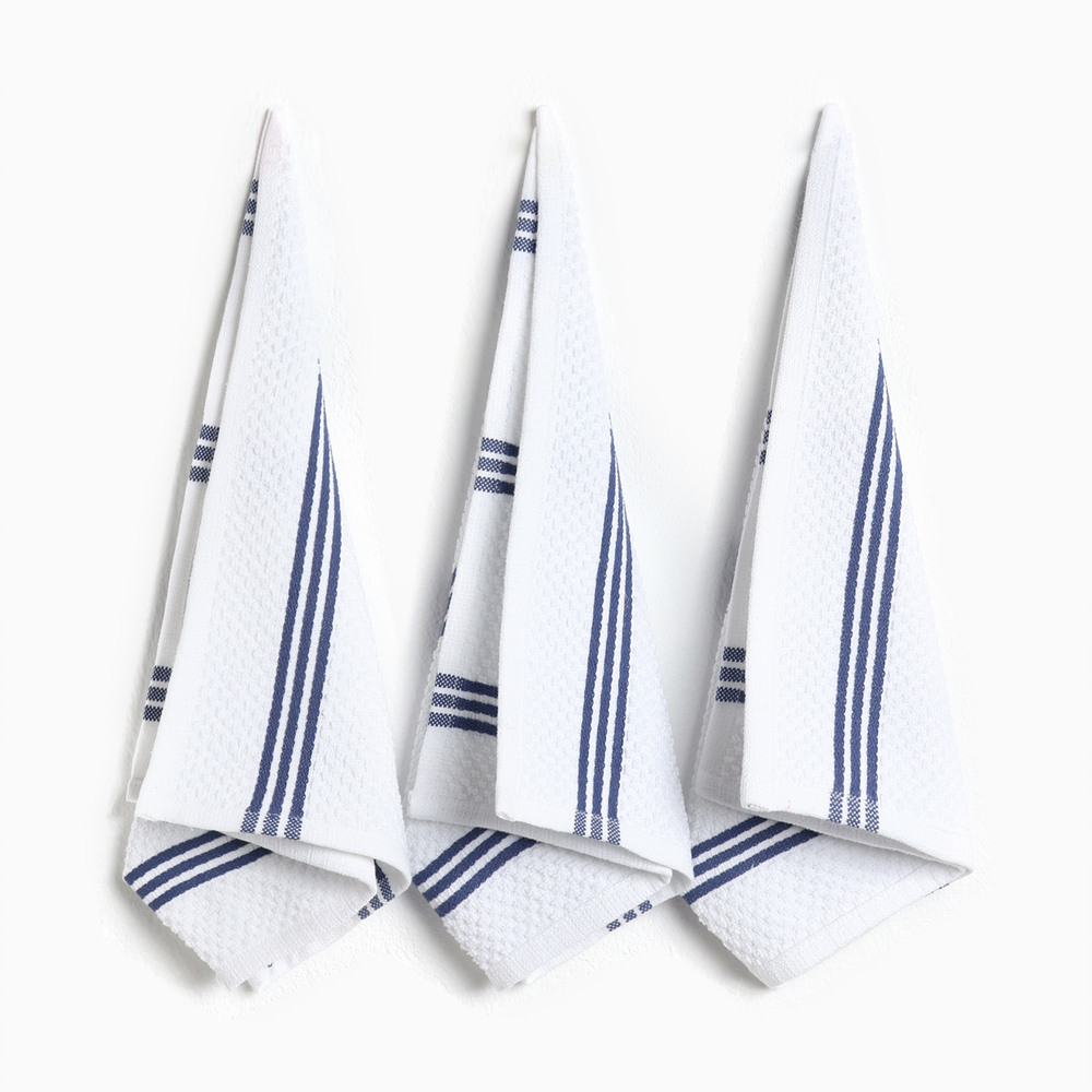 Набор декоративных салфеток голубая полоса 30х30см., 3шт., 100%хлопок