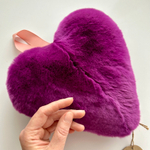 сердце из натурального меха