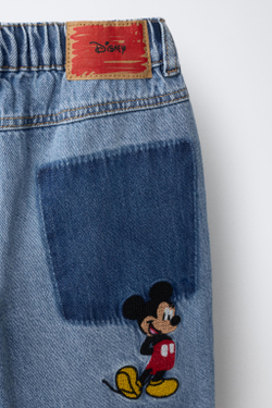 ZARA ДЖИНСЫ BAGGY © DISNEY, ВЫЦВЕТШИЙ СИНИЙ