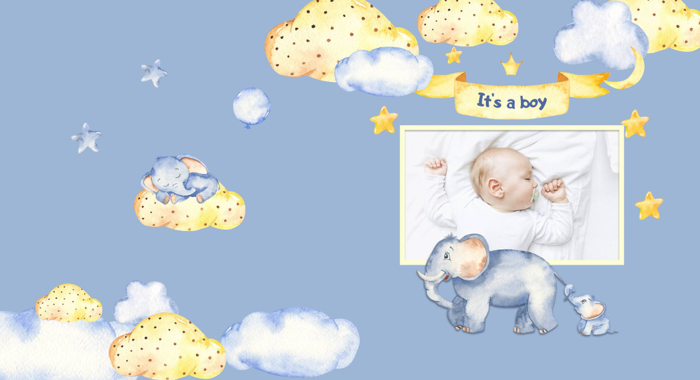 PSD-Шаблон фотокниги "Elephant"