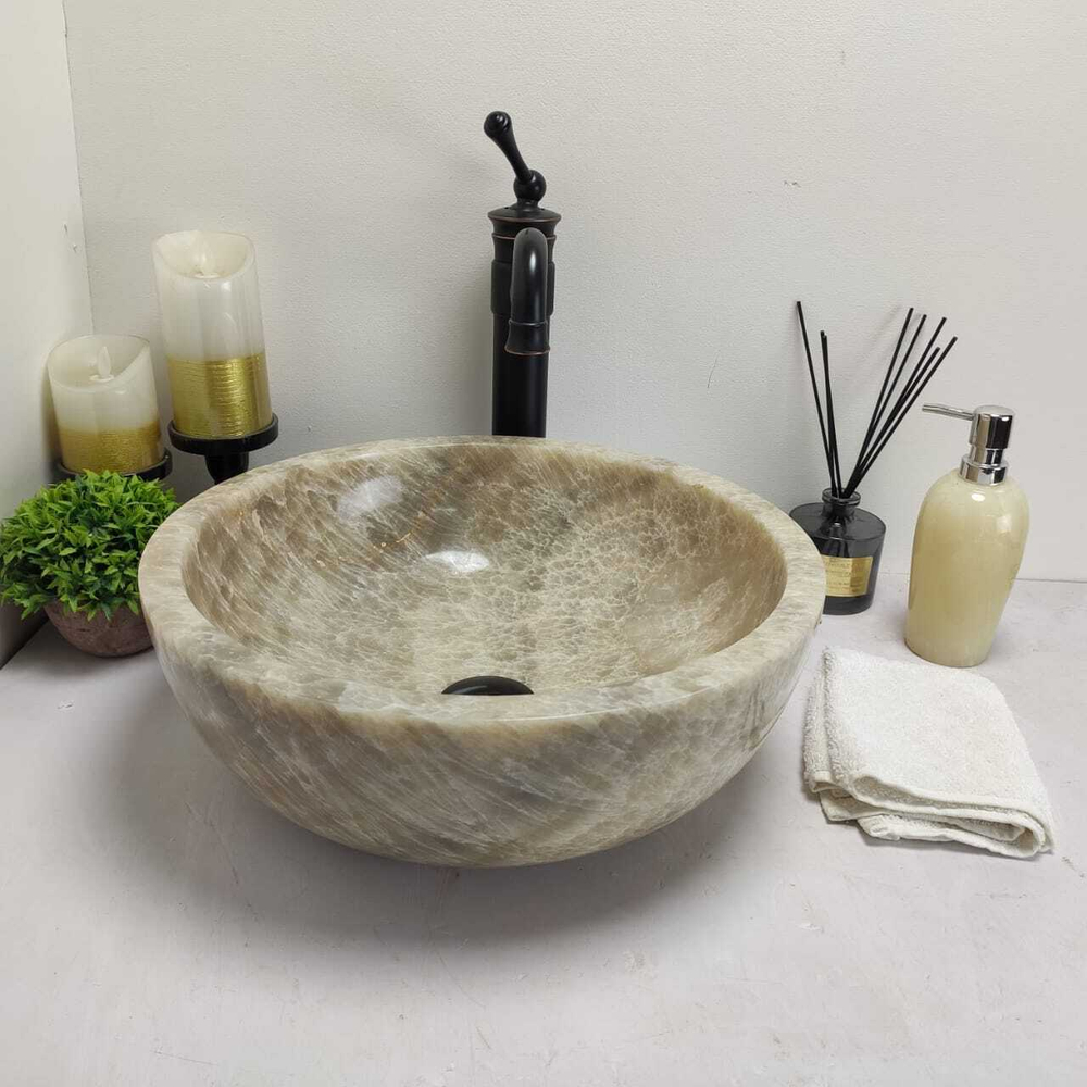 Раковина из оникса Bowl Grey Small BO-60581 1.9 40*40*15