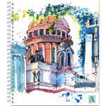 Тетрадь общая 48 листов на мет.гребне  "Питерские скетчи"