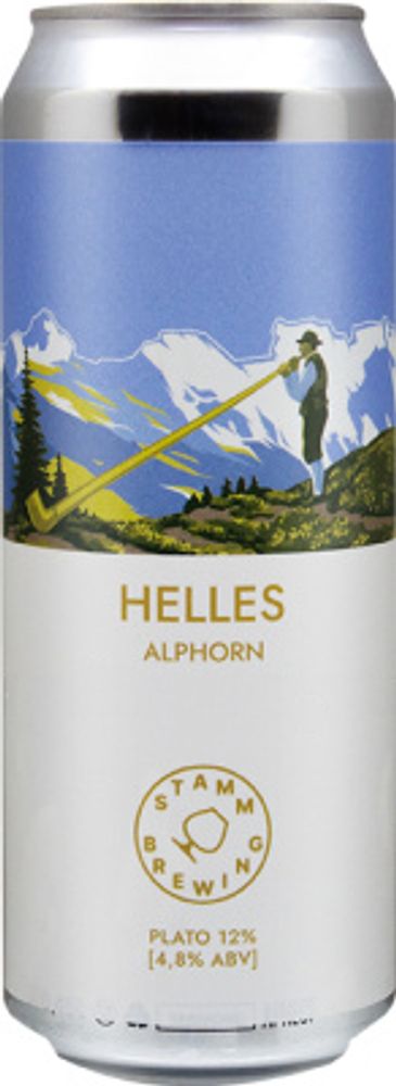 Пиво Штамм Бир Альпхорн / Stamm Beer Alphorn 0.45 - банка