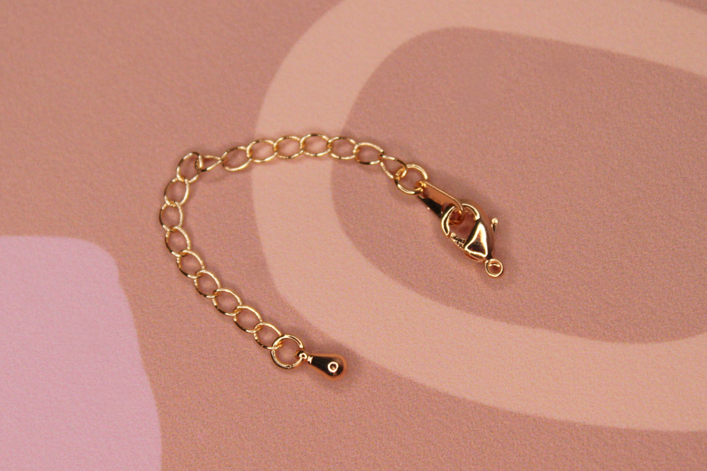 Карабин с цепочкой кулон 10 мм позолота