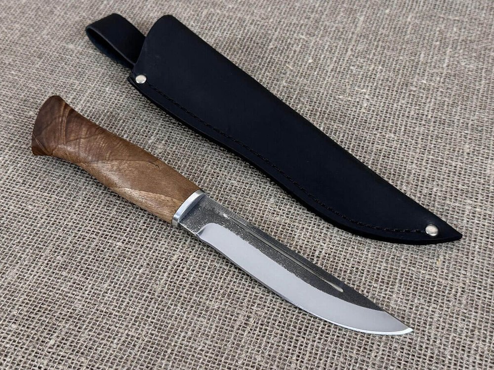 Финский нож Леуку, сталь 95Х18, рукоять орех
