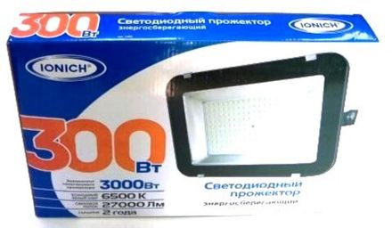 Прожектор светодиодный ТМ IONICH IFLSLED-DOB-300-865-BL-IP65 (CT2003)