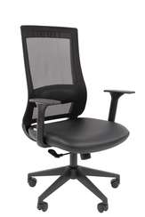 Офисное кресло Chairman 500LT Россия экокожа черный/TW-01 черный Б/П