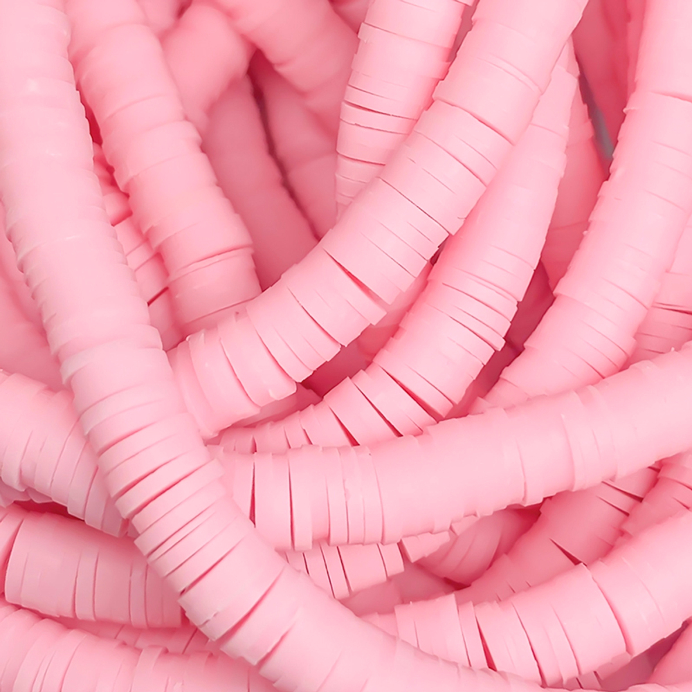 Бусины хеши, каучук, оттенок "Oh! My pink baby"