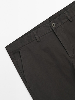 Massimo Dutti Брюки из рельефного 100% хлопка, маренго