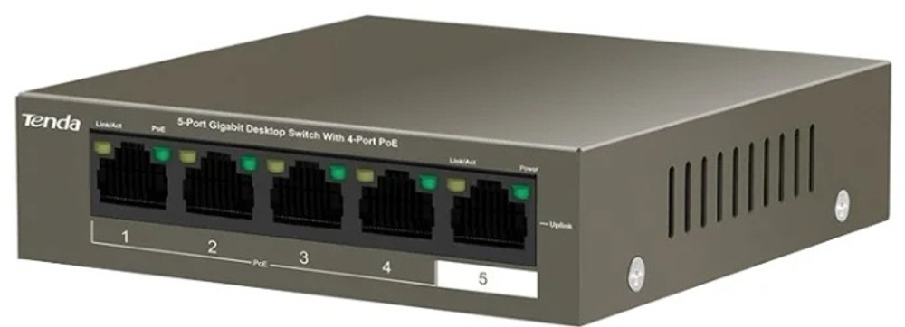 Tenda TEG1105P-4-63W серый