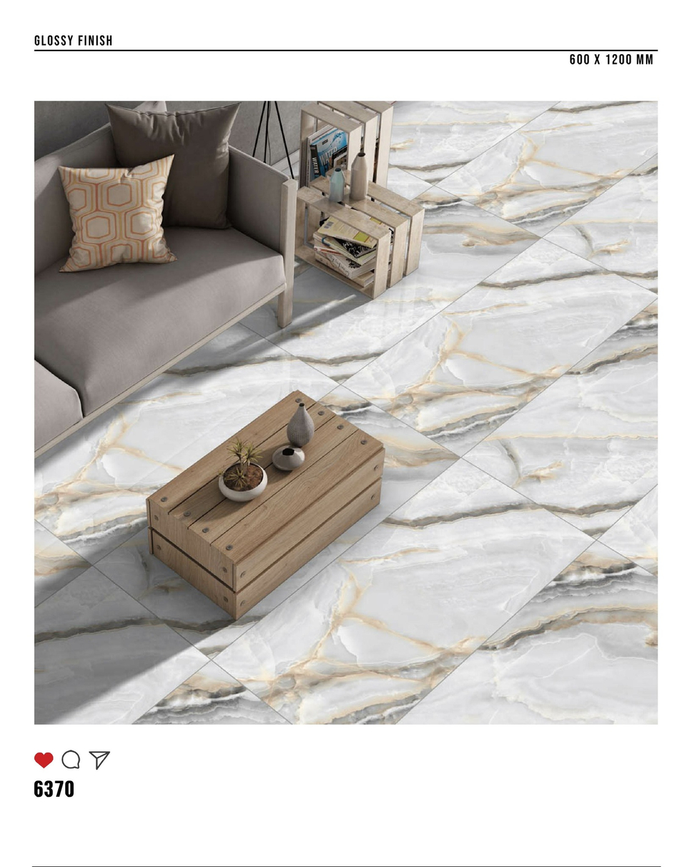 Керамогранит glossy №4 , 60х120, 6370