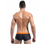 Стильные темно-серые мужские плавки с контрастным поясом (Размер: XXL) (Цвет: темно-серый)