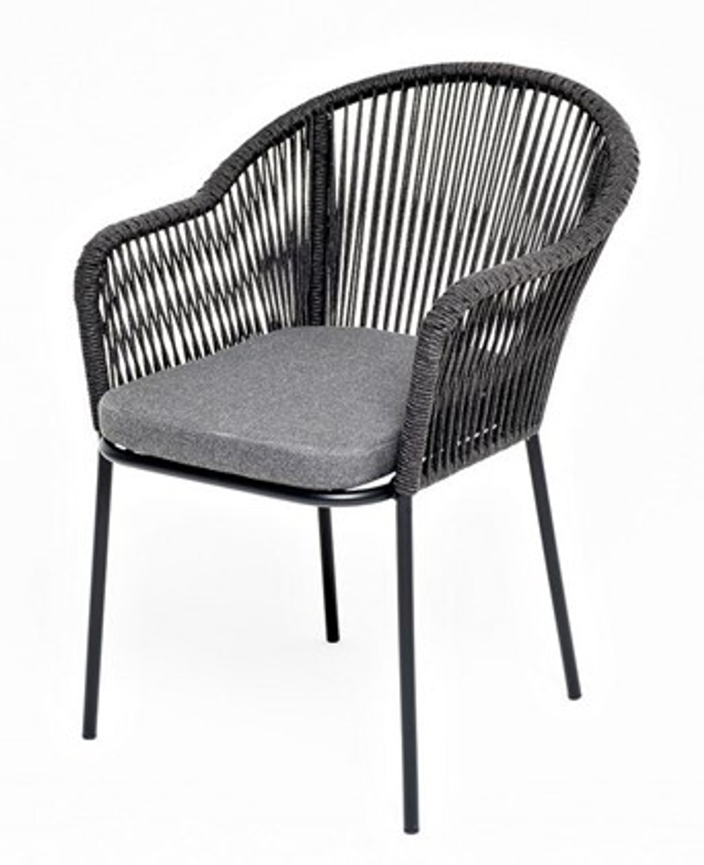 Стул садовый Лион (LIO-CH-001 RAL7024 SH D-grey (D-gray019)