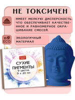 Набор сухих пигментов 9 шт по 20 мл